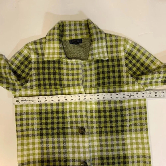 Rachel Roy Women's Plaid Check Rayon 3 Button Long Sleeve Jacket Size L - Picture 11 of 13